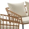 Flash Furniture 4PC NAT/Cream Indoor/Outdoor Rope Rattan Patio Set SB-1960-CREAM-GG